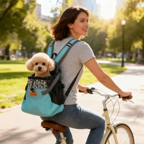 Miniatura 8 de Cinf Transportador para perros extra pequeño ajustable en la parte delantera y trasera, mochila de viaje para razas de taza de té de 2 a 4 libras