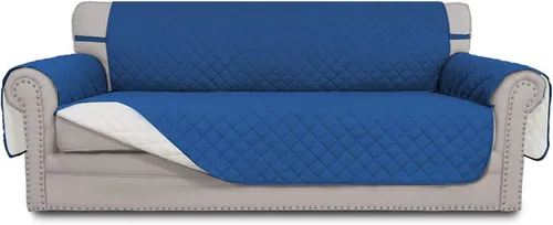 Miniatura 63 de Easy-Going - Funda para sofá, futón y sillón sin reposabrazos, reversible, resistente al agua, para mascotas y niños (azul oscuro/azul claro)