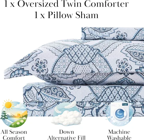 Miniatura 2 de Southshore Fine Living, Inc. Enchantment Collection - Juego de edredón de gran tamaño tamaño individual alternativo para todas las estaciones