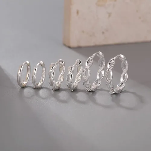 Miniatura 6 de Senteria Small Gold Hoop Earrings for Women 3 Pairs 925 Sterling Silver 14K Gold Plated Small Huggie Hoop Earrings Set for Girls (13mm 15mm 20mm)
