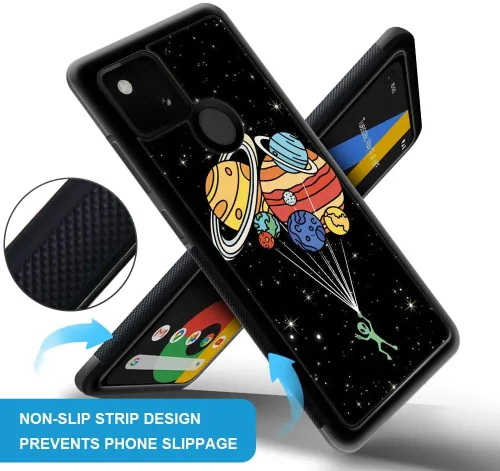 Miniatura 2 de Funda compatible con Google Pixel 4A 5G, sistema solar de globo alienígena, diseño de patrón increíble, a prueba de golpes, antiarañazos, carcasa
