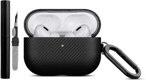 Miniatura 14 de Lopie Serie Hecha a Mano Funda de Cuero para AirPods Pro con Llavero, Completamente Envuelta con Cuero de Grano Completo Funda Protectora