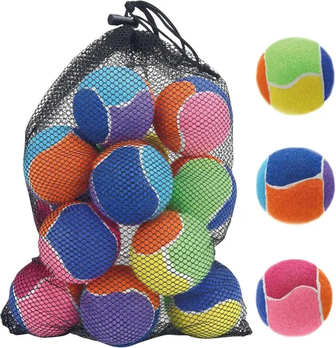 Miniatura 14 de AMA SPORT Pelotas de tenis chirriantes para perros de 2.0 pulgadas, pelotas de tenis para perros pequeños para lanzar y buscar, juguetes