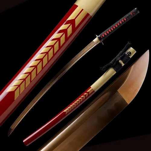 Miniatura 10 de Espada japonesa de samurái Katana auténtica hecha a mano de acero al carbono 1095 de alta calidad, espada de dragón real y afilada, Katana