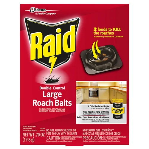 Miniatura 13 de Raid Cebos grandes de doble control para cucarachas para control de cucarachas en interiores, estaciones de cebo resistentes a los niños, 8