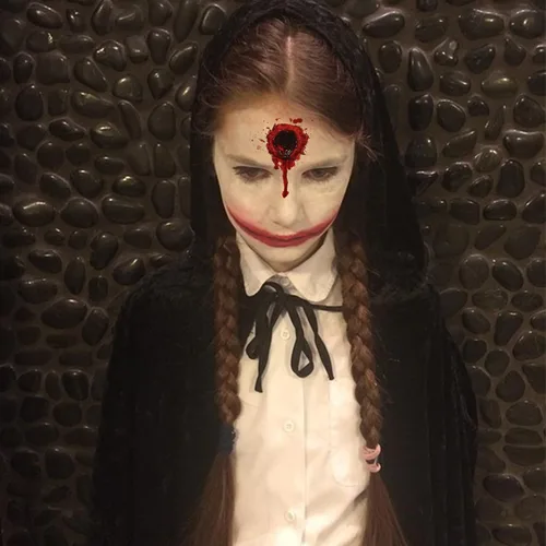 Miniatura 4 de Tatuaje temporal de Halloween – Tatuajes de heridas sangrientas, calcomanías de sangre realistas, tatuajes de maquillaje de zombi de cara falsa
