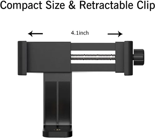 Miniatura 3 de Alphx - Juego de adaptador universal para trípode para teléfono celular, compatible con iPhone, Samsung y todos los teléfonos, gira vertical
