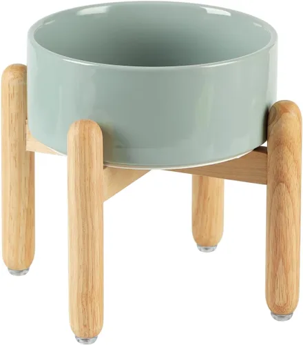 Miniatura 16 de Havniva Cuenco elevado de cerámica de 6.1 pulgadas para perros con soporte para platos de perros de razas pequeñas y medianas, cuenco de comida y 2