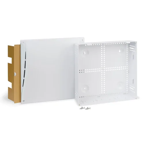 Miniatura 11 de ICC Recinto de cableado estructurado de plástico de 9", recinto multimedia con cubierta, caja de gestión de cables para cableado estructurado
