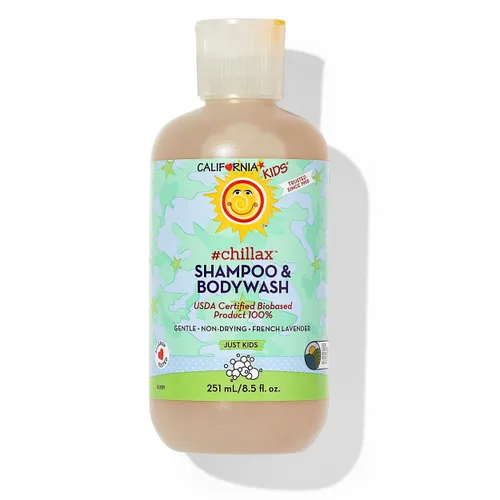 California Kids Shampoo + Gel de baño | Chillax Lavender Body Wash | Cuidado suave de la piel para niños + adolescentes | 100% a base de plantas |