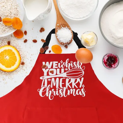 Miniatura 4 de Delantales de Navidad para mujeres con bolsillos, delantal de cocina para hombres, parrilla, barbacoa, parrilla, regalos de Navidad para panadero