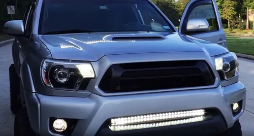 Miniatura 4 de iJDMTOY Kit de barra de luz LED de 30 pulgadas para rejilla inferior compatible con Toyota Tacoma 2005-15, incluye (1) barra de luz LED de alta