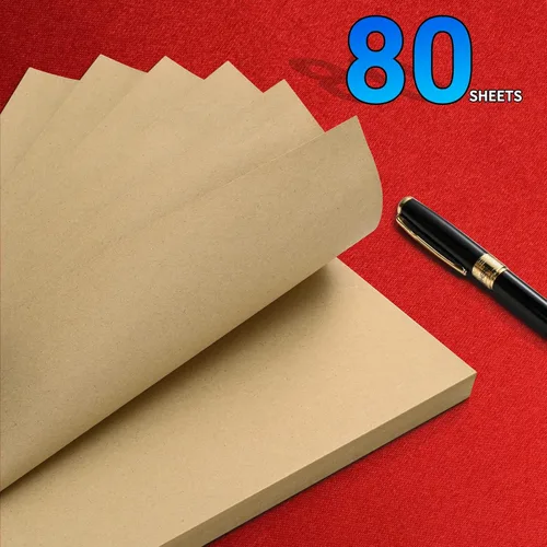 Miniatura 3 de Papel en Blanco Vintage A5 Recargable, Papel de Recarga Retro A5 para Carpetas de 6 Anillas, Planificador, Diario de Viajero, Cuaderno, Papel