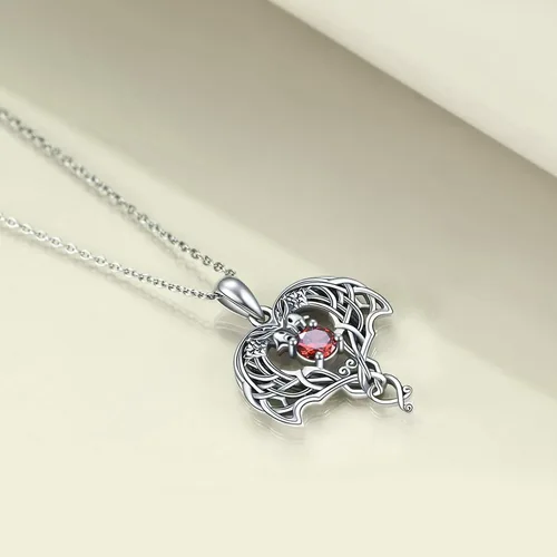 Miniatura 2 de ONEFINITY ElephantOwlHorseDragonWolfTurtle Necklace Sterling Silver Celtic Knot Pendant Necklace Animal Jewelry Gifts fro Women Mom