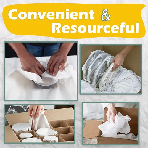 Miniatura 3 de Papel de embalaje de papel de periódico: 320 hojas, hojas grandes de papel de embalaje sin imprimir de 27 x 17 pulgadas para mudanza, envío
