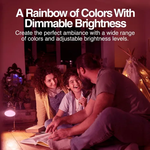 Miniatura 2 de Intermatic ABRA BR30 - Bombilla inteligente Wi-Fi, 750 lúmenes, LED RGB que cambia de color controlado por voz, compatible con Alexa y Google Home