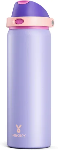 Miniatura 11 de Botella de agua aislada de 40 onzas con popote, botella de agua de metal de acero inoxidable con tapa 2 en 1, a prueba de fugas, fría durante 24