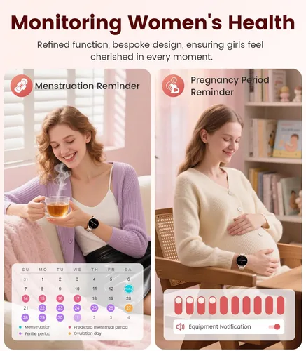 Miniatura 3 de LIGE Relojes inteligentes para mujer, llamadas/recordatorios, rastreadores de actividad ultrafinos AMOLED de 1.43 pulgadas con monitor de frecuencia