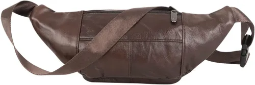 Miniatura 6 de ZZNICK Riñonera de piel auténtica, bolsa de cintura, organizador con cinturón ajustable, múltiples bolsillos para hombres y mujeres, café-861 Medio
