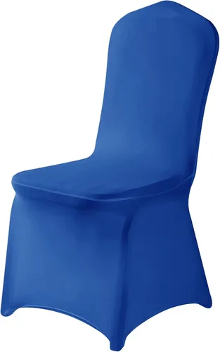 Miniatura 22 de Paquete de 6 fundas para sillas plegables de elastano negro en tela elástica lavable para bodas, fiestas, vacaciones, celebraciones y otros eventos