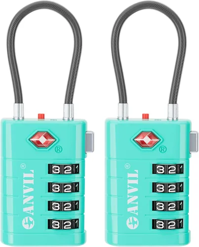 Miniatura 15 de ANVIL Candados de equipaje TSA de 4 esferas con alerta de búsqueda: núcleo TSA008 mejorado para máxima seguridad, ideal para equipaje, maleta