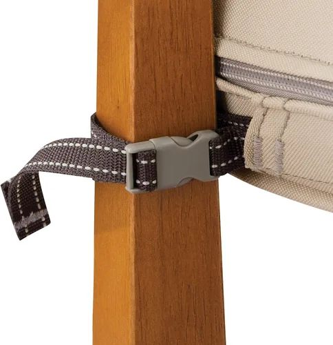 Miniatura 16 de Classic Accessories Montlake FadeSafe - Cojín para sillas de patio resistente al agua, 44 x 20 x 3 pulgadas, color beige antiguo, juego de cojines
