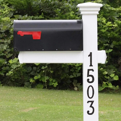 Miniatura 3 de Número de dirección de 3 pulgadas, números de casa para exterior, decoración de buzón de puerta de jardín de metal de hierro fundido con tornillos, 0