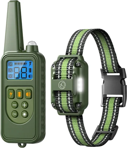 Miniatura 8 de Collar electrónico para perro con control remoto, collar de entrenamiento de perro impermeable de 2600 pies para perros pequeños, medianos