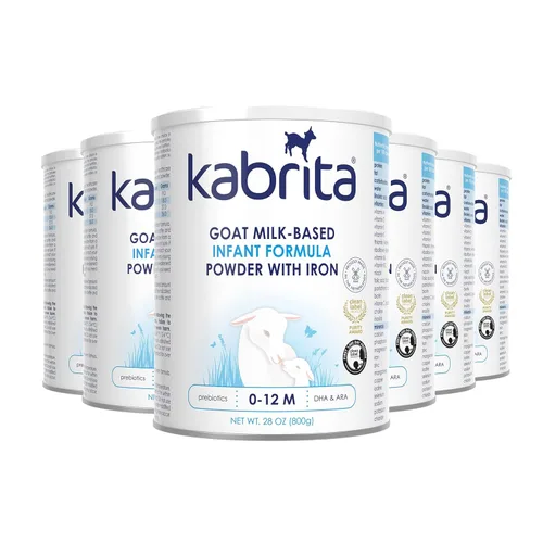 Miniatura 11 de Kabrita Fórmula infantil en polvo a base de leche de cabra con hierro, DHA, ARA y prebióticos, para bebés de 0 a 12 meses, sin OMG, 28 onzas