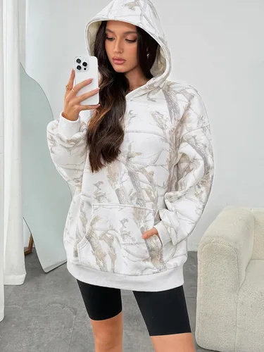 Miniatura 190 de Trendy Queen - Sudaderas extragrandes con capucha para mujer, suéteres de manga larga, sin botones, de vellón, de otoño, ropa de invierno