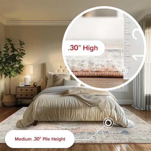 Miniatura 5 de Nuloom Jacquie - Alfombra de área duradera para dormitorio, sala de estar, comedor, estudio, vestíbulo, entrada, 8 pies 10 pulgadas x 12 pies