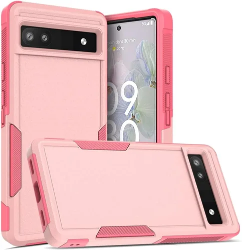 Miniatura 8 de Funda para Google Pixel 6A 5G, funda para teléfono de pasajeros [grado militar] 2 en 1 a prueba de golpes, resistente cubierta para Pixel 6A 5G