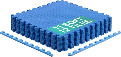 Miniatura 9 de Yes4All Alfombrillas Entrelazadas de EVA, Baldosas de Suelo tipo Rompecabezas, Acolchado de Suelo de Espuma con Borde para Muebles, Espacio