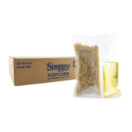 Snappy Snap-Paks - Paquetes de porciones de palomitas de maíz todo en uno para máquina popping de 8 onzas, granos, aceite y sal, 24 unidades