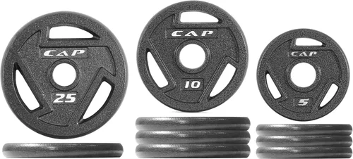 Miniatura 22 de CAP Barbell 2-Inch Olympic Cast Iron Plate Weight Set 75-285 lbs Multiple Options