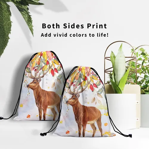 Miniatura 14 de Bolsa de agarre de gimnasia de piel de animal, bolsa de gimnasia con cordón ajustable, bolsa de cuerda para fauna silvestre, Mariposas Galaxy