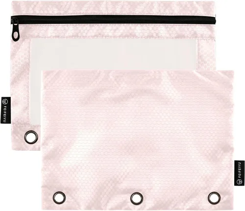 Miniatura 7 de Firebrick Zipper Pencil Pouch for 3 Ring Binder with Clear Window,Pencil Case 2 Pack Firebrick