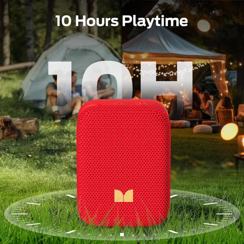 Miniatura 7 de Monster Atomic Atom Altavoz Bluetooth Portátil con Micrófonos para Llamadas Manos Libres, IPX5 Impermeable, Altavoz Compacto y Portátil