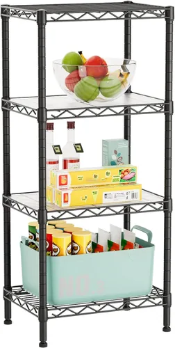 Miniatura 25 de Golpart Estantes de almacenamiento ajustables de 3 niveles, estante de metal resistente, estantería de alambre, estante organizador para el hogar