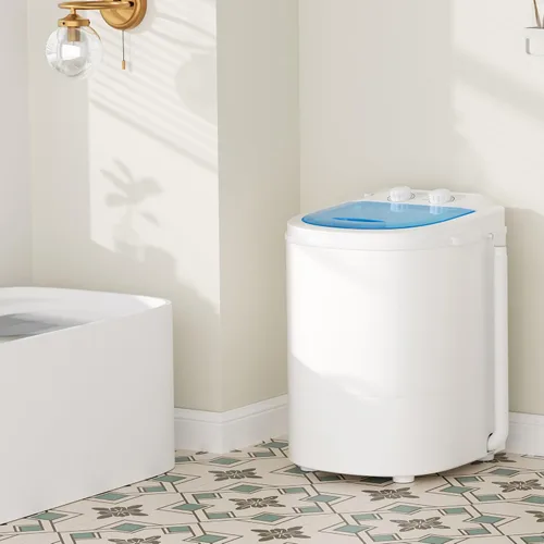 Miniatura 9 de Bonusall Lavadora portátil, mini lavadora pequeña de 6.6 libras, lavadora de lavandería de una sola tina para apartamentos, dormitorios, viajes, Azul