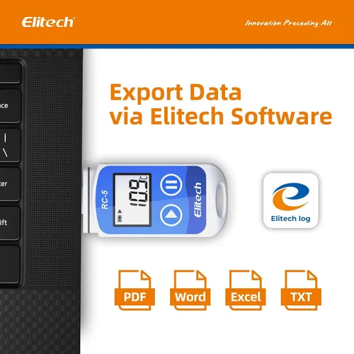 Miniatura 2 de Elitech RC-5 pantalla LCD USB grabador registrador de datos de temperatura, 32000 puntos alta precisión