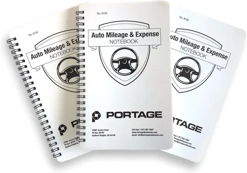 Cuaderno de millas y gastos automáticos – Registro de kilometraje del vehículo, libro de registro de millas para rastrear más de 400 viajes o