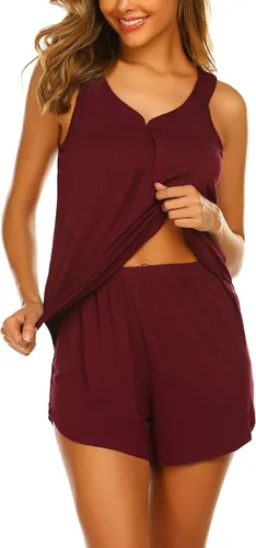 Miniatura 3 de Ekouaer conjunto de pijama para mujer con camiseta sin mangas y pantalones cortos