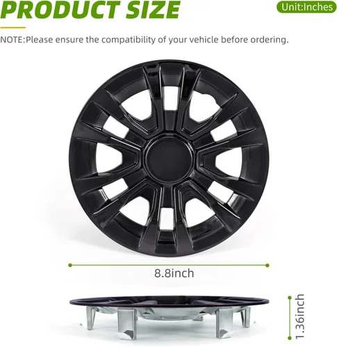 Miniatura 6 de Tapacubos universales para carrito de golf de 8 pulgadas, tapacubos universales para Club Car, EZGo, Buggies de golf, tamaño 8 pulgadas
