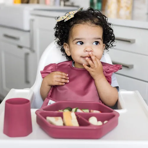 Miniatura 2 de Tiny Twinkle Baberos a Prueba de Derrames para Bebés para Comer Baberos Impermeables y Limpiables para Niños Pequeños con Bolsillo Universal