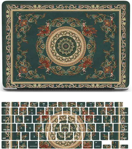 Miniatura 10 de Funda compatible con MacBook Air de 11 pulgadas, cubierta protectora de plástico y cubierta de teclado, grano de madera