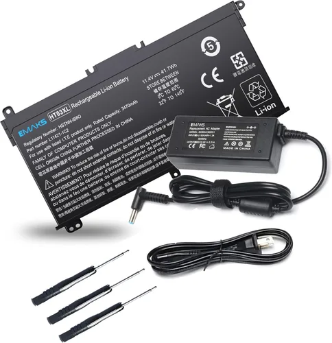 Batería HT03XL y cargador de 45 W para HP 15-CS 15-DA 15-DB 15-DW 15-DY 15-EF:15-ef0023dx ef0021nr ef0875ms 15-cs3055wm 15-cs3075wm 15-dy2024nr 15