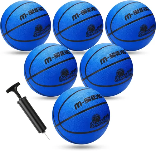 Miniatura 12 de Wettarn 6 piezas de balones de baloncesto tamaño 5 al por mayor, suministros de donación caritativa cristiana, balón de baloncesto de 27.5 pulgadas