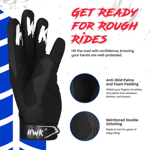 Miniatura 2 de HWK - Guantes de motocicleta para hombres y mujeres, motocross, conducción táctica, ciclismo, carreras de motocicletas, guantes multiusos