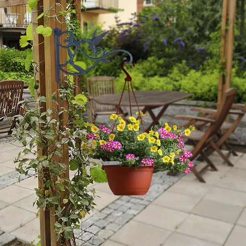Miniatura 4 de Colgadores de plantas para exteriores, soporte para plantas colgantes de alta resistencia para pared, interior, jardín, hierro fundido, ganchos